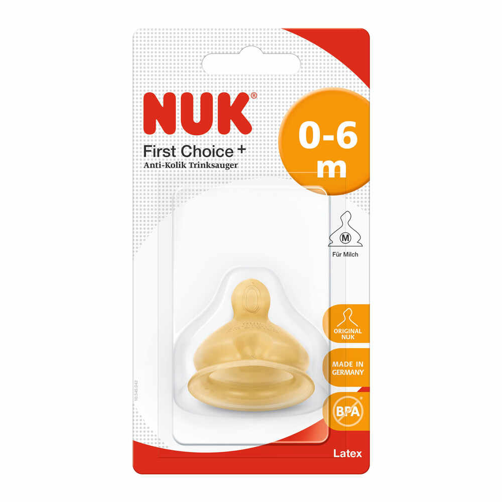 Tetina Nuk First Choice Plus Latex M1 0-6 luni