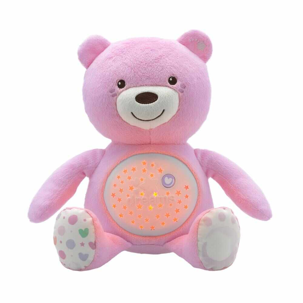Jucarie cu proiectie Chicco Ursuletul bebelus, roz, 0luni+