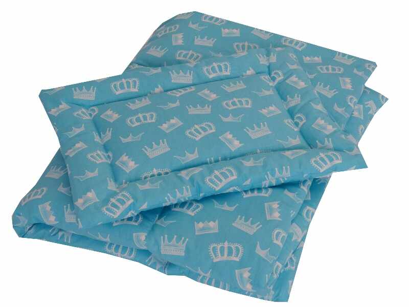 Lenjerie Crown Turquoise 3 piese 140x70