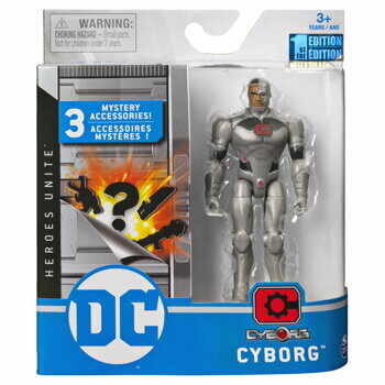 Figurina DC, Cyborg flexibila cu accesorii, 10 cm
