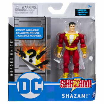 Figurina DC, Shazam flexibila cu accesorii, 10 cm