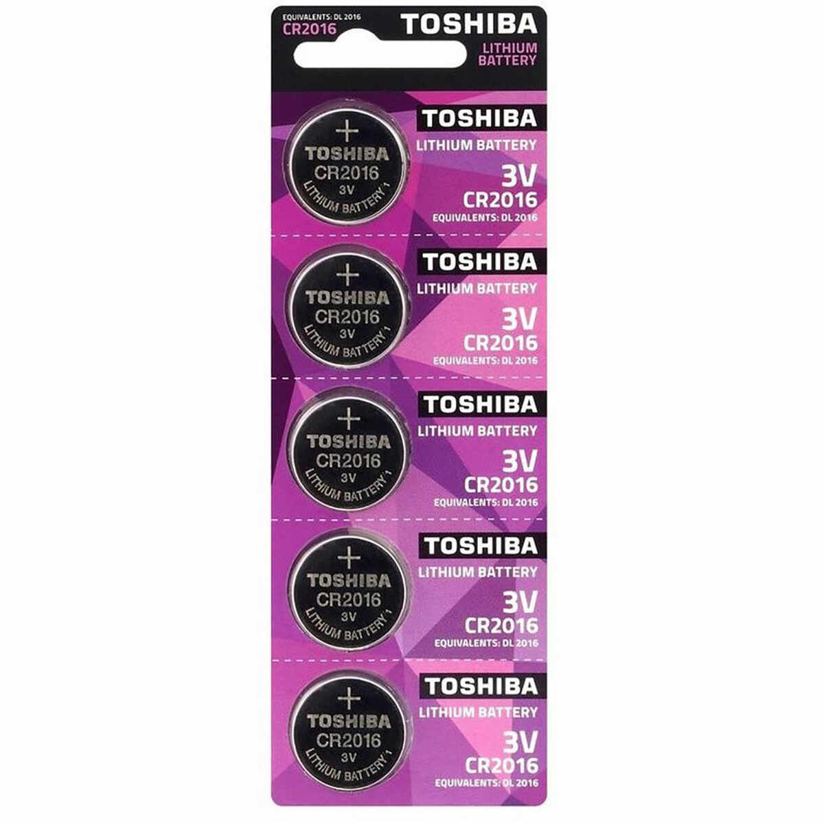 Baterii Toshiba CR 2016, 5 buc