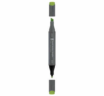 Marker pentru schite cu doua capete Graphix Marabu, 1-7 mm, Olive Green Light