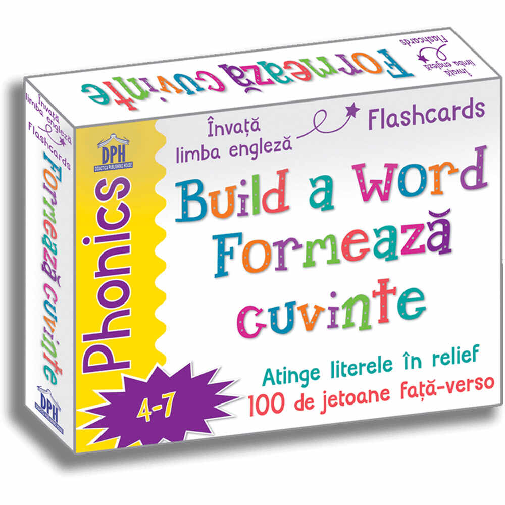 Editura DPH, Build a word - Formeaza cuvinte - 100 de jetoane fata-verso - limba engleza