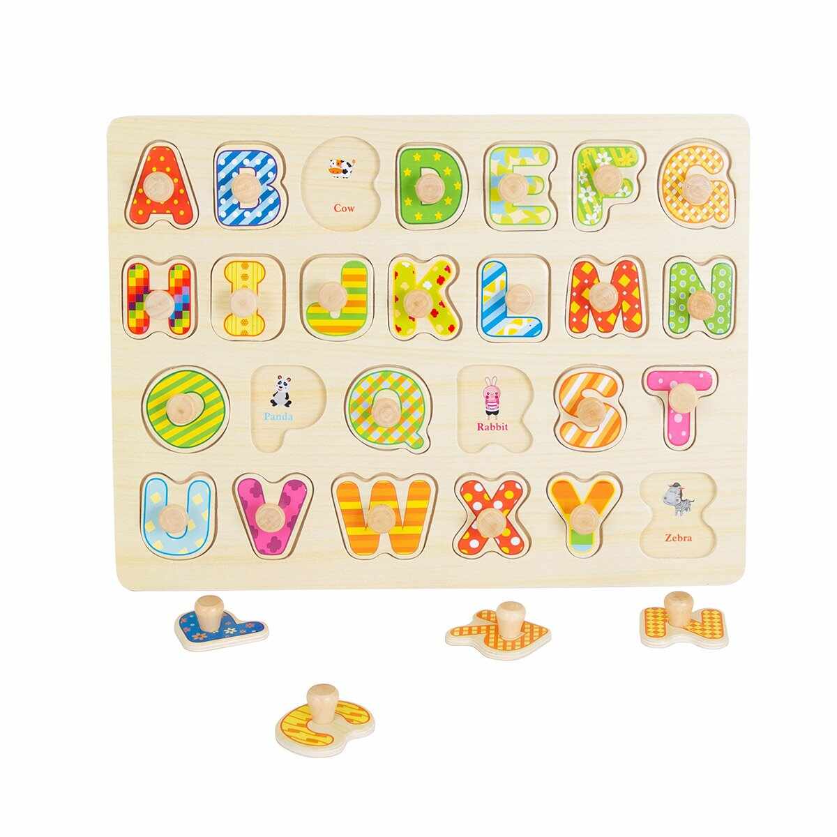 Jucarie bebelusi Noriel Bebe Wood - Puzzle cu litere
