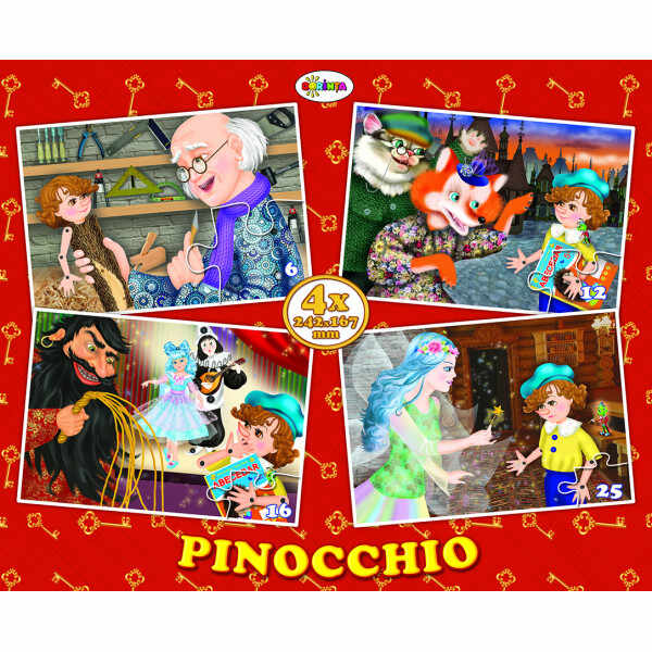 Puzzle Pinocchio - 4 bucati | Dorinta