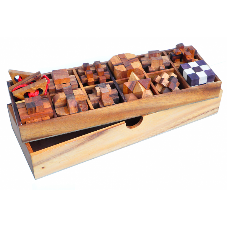 Puzzle din lemn - Wood Set 12 in 1 Leonardo da Vinci | Lex