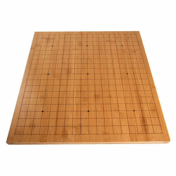 Tabla Joc Go profesionala (13x13 pe spate), lemn bambus 2 cm, cu linii gravate