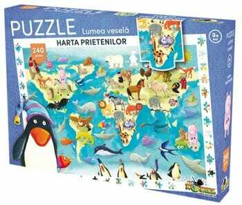 Puzzle Lumea vesela - Harta prietenilor, 240 piese
