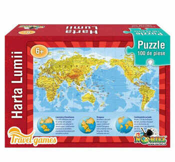 Puzzle educativ - Harta lumii, 100 piese